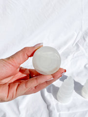Selenite Unicorn Horn | Medium