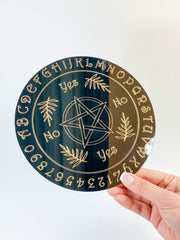 Ouija Pendulum Divination Disc | Black Acrylic
