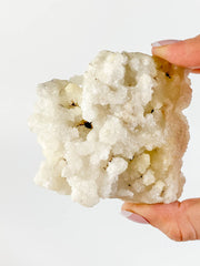 White Chalcedony Stalactite Cluster 244g