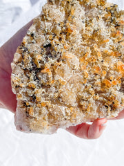 Frosted Citrine Cluster with Inclusions 1kg