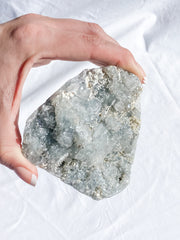 Apophyllite CutBase Cluster with Inclusions 500g