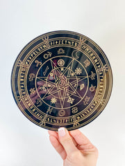 Astrology Pendulum Divination Disc | Black Acrylic