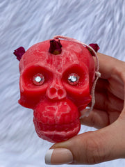 “Candles n Dreams” Sugar Plum Skull Candle Pink