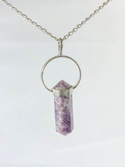 Lepidolite Double Terminated Pendant