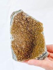 Caramel Amethyst CutBase Cluster 346g
