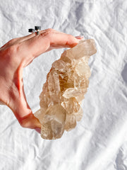 Smoky Himalayan Quartz Cluster with Inclusions 398g