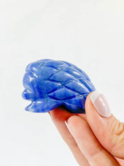 Blue Quartz Hedgehog Carving