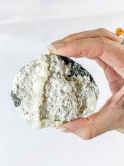 Druzy White Heulandite Cluster 215g