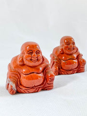 Red Jasper Buddha Carving