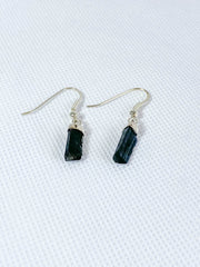 Black Tourmaline Natural Earring Small