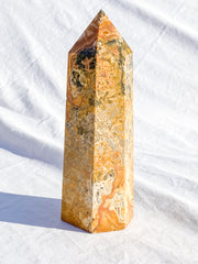 Crazy Lace Agate Polished Point 730g