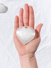 Selenite Mandala Heart | X Large