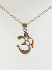 Om Amethyst Pendant