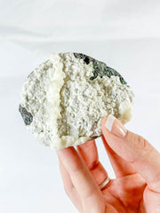 Druzy White Heulandite Cluster 215g
