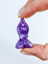 Lepidolite | Prayer Pose Feminine Yoga Carving