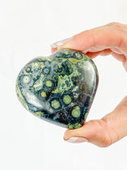 Kambaba / Crocodile Jasper Heart | Large