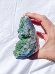 Green Heulandite CutBase Cluster 600g