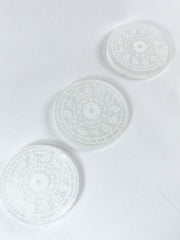 Selenite Astrology Plate Full Moon | Medium