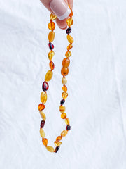 Amber Baby Teething Necklace Polished