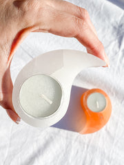 Selenite Yin & Yang Polished Candle Base