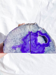 Died Agate Natural Bookend 3.9kg