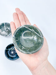 Black Onyx with inclusions Bowl | Medium