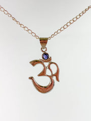 Om Amethyst Pendant