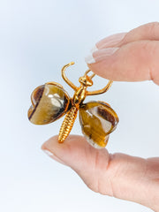 Tiger Eye Dragonfly Carving