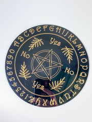 Ouija Pendulum Divination Disc | Black Acrylic