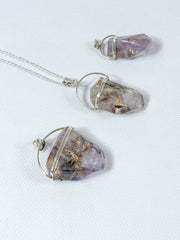 Amethyst Elestial Large Pendant