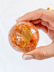 Orgonite Carnelian Sphere | X Large