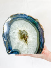 Agate and Died Quartz CutBase Geode 5.1kg