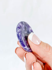 Lepidolite Dark Worry Stone