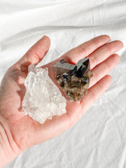 Balance Duo: Clear Quartz + Smoky Quartz | Medium