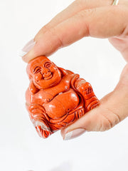 Red Jasper Buddha Carving