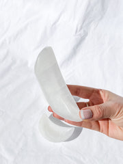 Selenite New Moon Cleansing Bowl | Large