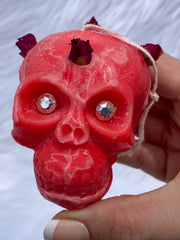“Candles n Dreams” Sugar Plum Skull Candle Pink