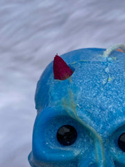 “Candles n Dreams” Sea Salt Skull Candle Blue
