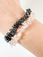 Rose Quartz and Black Tourmaline | Bracelet Set Personal Protection