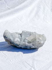 Chalcedony Cluster with Calcite inclusion 700g
