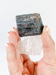 Rose Quartz and Black Tourmaline House Protection | Small