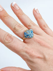 Apatite Gold Plated Ring Wire Wrapped
