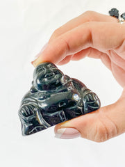 Black Obsidian Buddha Carving