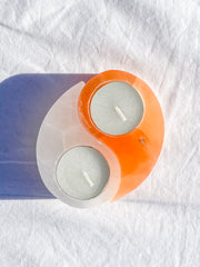 Selenite Yin & Yang Polished Candle Base