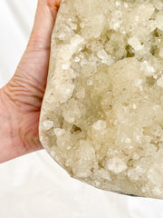 Glass Apophyllite Cluster with Druzy 3kg