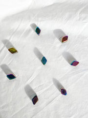 Magnetic Hematite Rainbow Diamonds Pair 42g