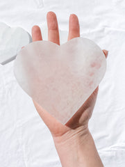 Selenite Heart Cleansing Plate