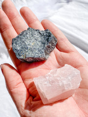Rose Quartz and Black Tourmaline House Protection | Medium