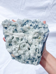 Chalcedony and Apophyllite CutBase Cluster 2.2kg