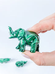 Malachite Elephant Carving